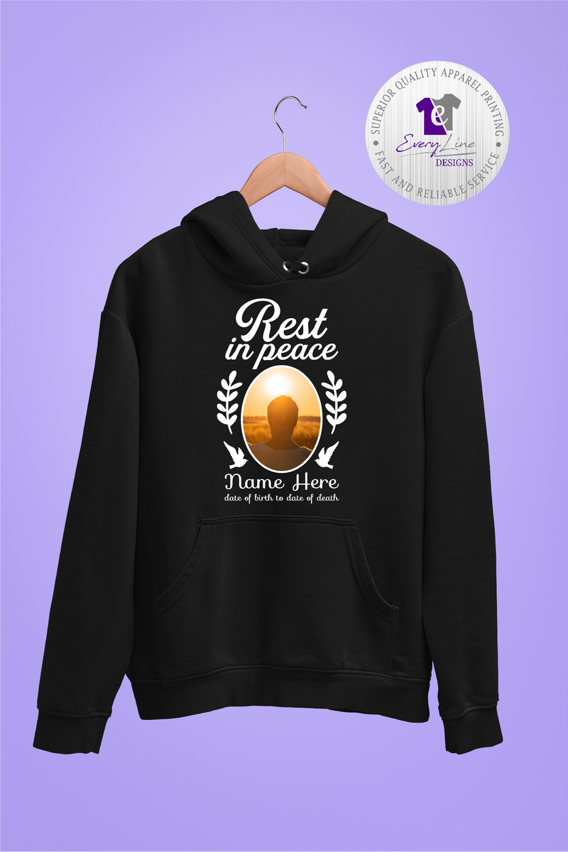 Sweater Custom Memorial Hoodies Rest In Peace