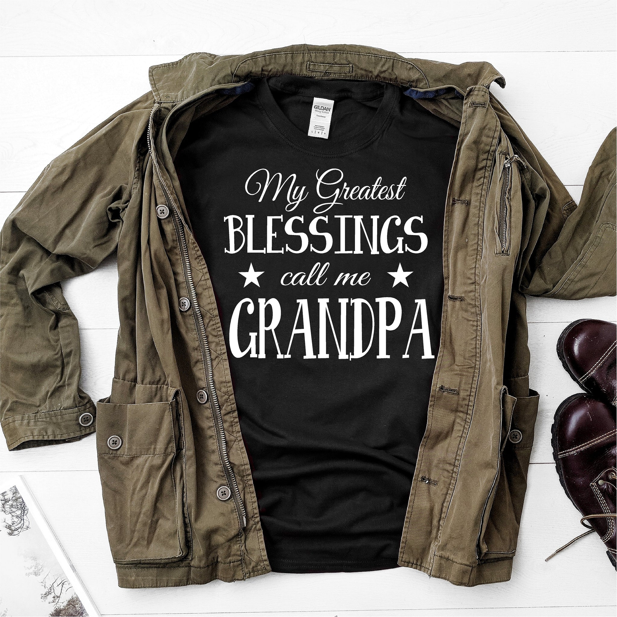 My Greatest Blessings Calls Me Grandpa -  Ultra Cotton Short Sleeve T-Shirt - DFHM29
