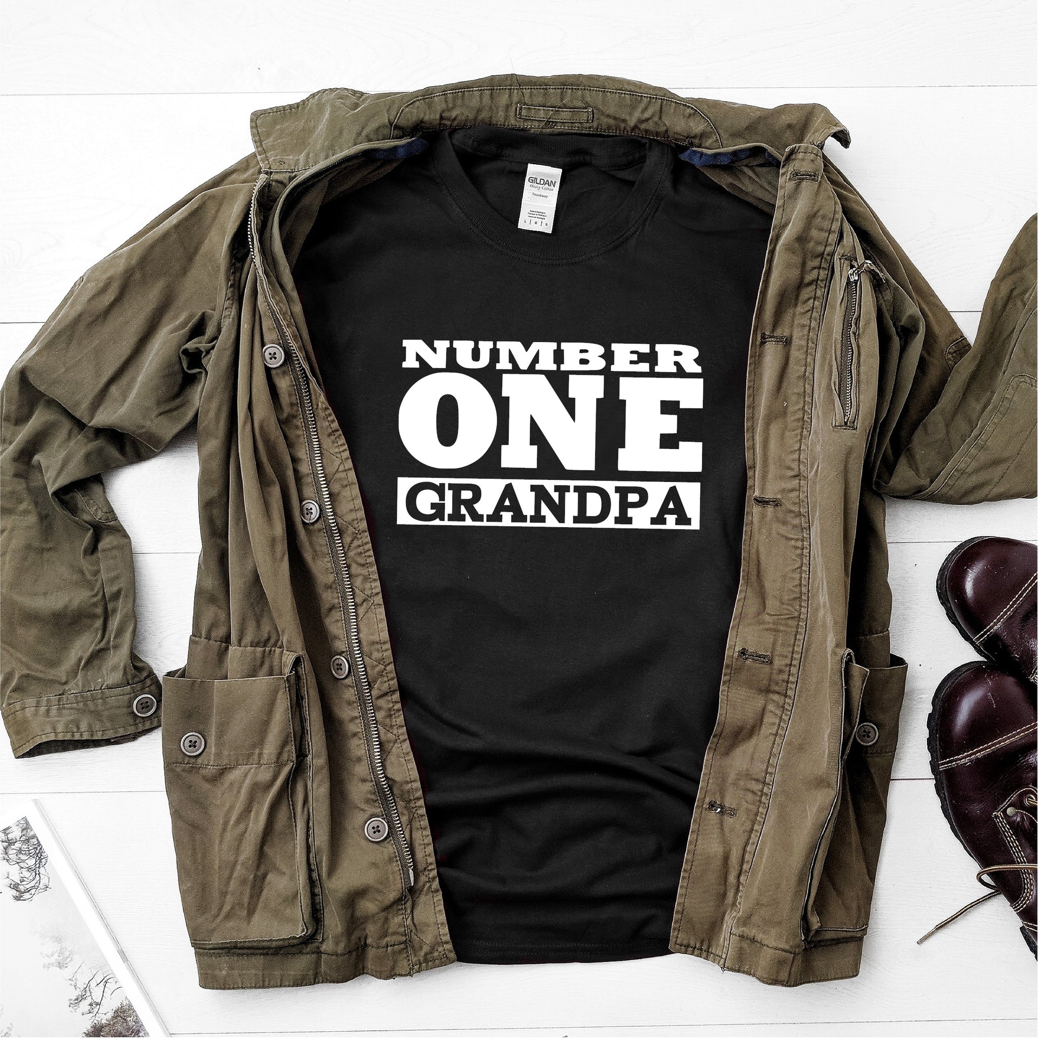 Number 1 Grandpa-  Ultra Cotton Short Sleeve T-Shirt - DFHM32