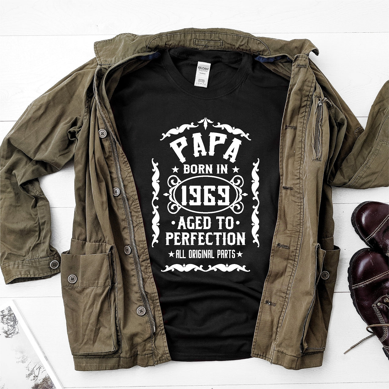 Papa born in 1969 aged to perfection all original parts - Ultra Cotton Short Sleeve T-Shirt - DFHM37