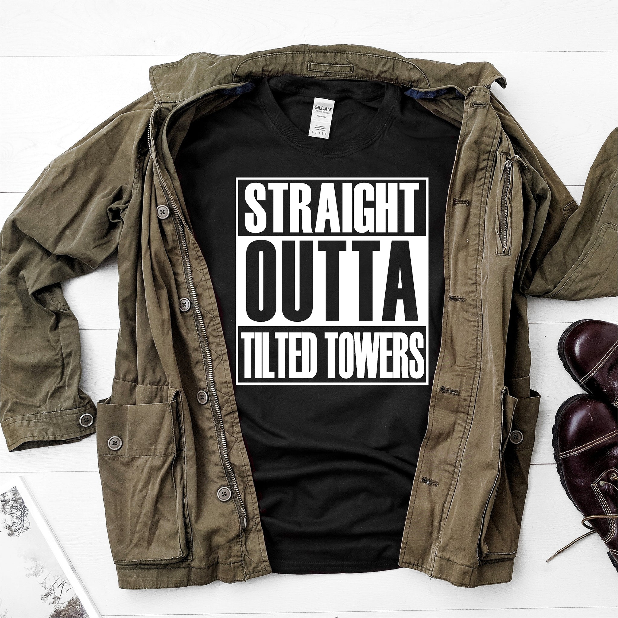 Straight outta tilted towers- Ultra Cotton Short Sleeve T-Shirt - DFHM44