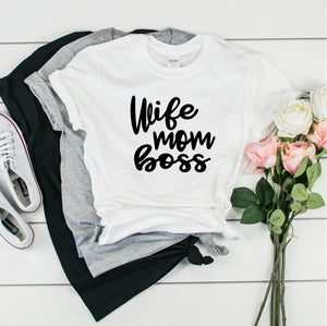 Wife Mom Boss - Ultra Cotton Short Sleeve T-Shirt- FHD19