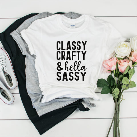 Classy Sassy and Hella Crafty-  Ultra Cotton Short Sleeve T-Shirt- FHD42