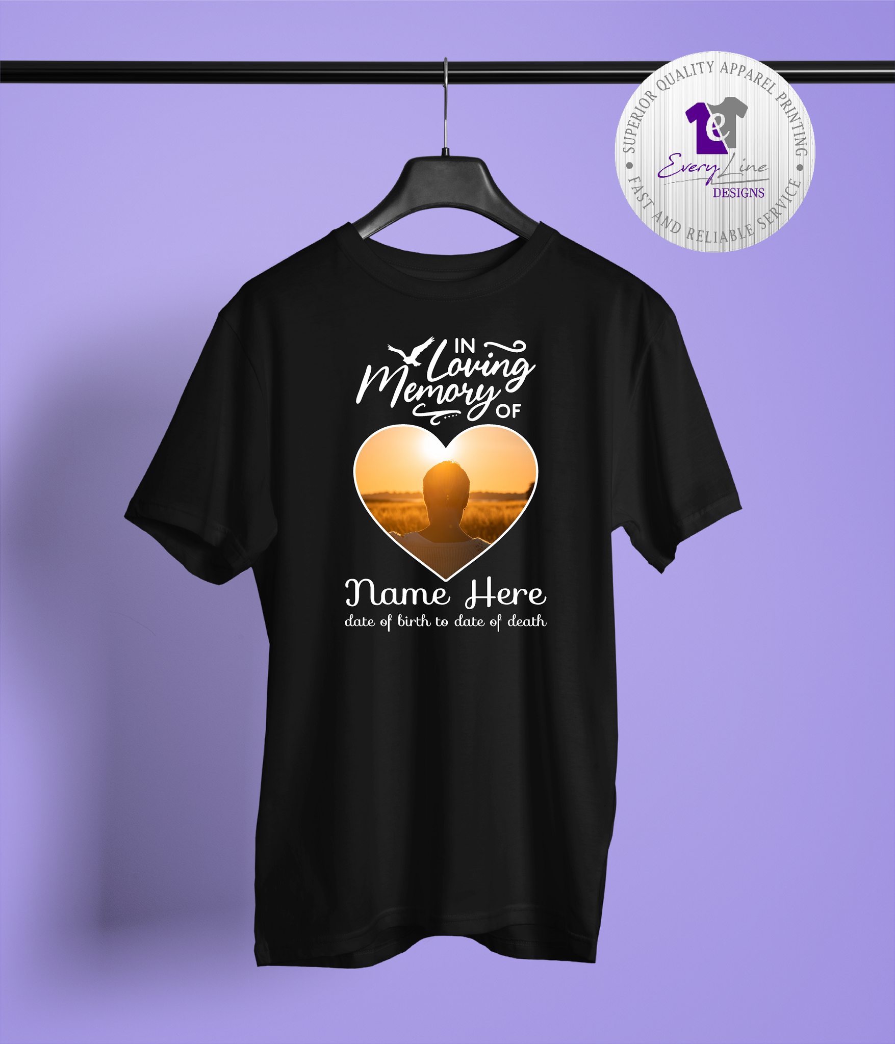 T shirt design in memory of deals